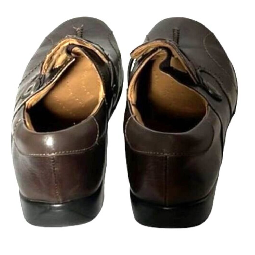 Clarks Unstructured Un.Loop Brown Leather Slip-On Comfort Shoe NWOT Size 9M - Picture 6 of 9